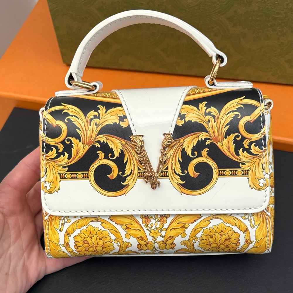 Versace Mini Bag - Black, Gold, White